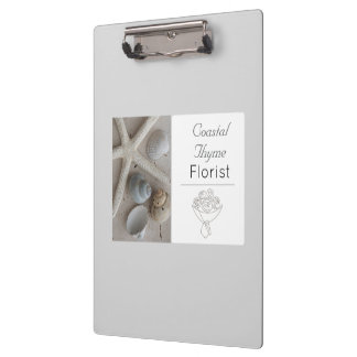 Porte-bloc Modèle de logo de marque de fleuriste côtier édita