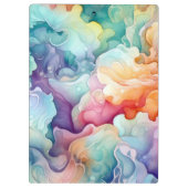 Porte-bloc Modèle de nom de l'aquarelle arc-en-ciel (Dos)