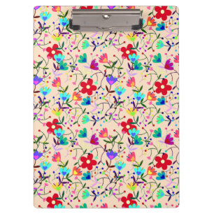 Porte-bloc Modèle floral beige Arrière - plan coloré
