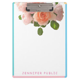 Porte-bloc Modèle floral d'aquarelle de jaune de rose de ver