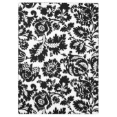 Porte-bloc Modèle floral vénitien noir et blanc de William Mo (Dos)