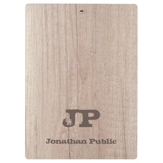 Porte-bloc Modèle Monogramme en bois (Dos)