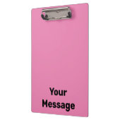 Porte-bloc Modèle texte simple rose et noir de votre message (Gauche)