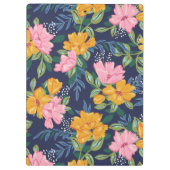 Porte-bloc Modern Abstract Pink & Yellow Floral Pattern (Dos)