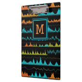 Porte-bloc Modern Audio Waveform & Sound Frequency Monogram (Gauche)