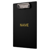 Porte-bloc Modern Black Clipboard with Personalized Name Desi (Gauche)