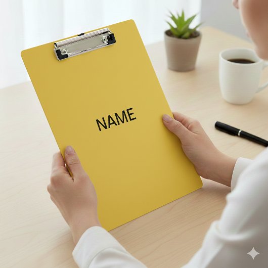 Porte-bloc Modern Metallic Gold Clipboard with Custom Text