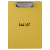 Porte-bloc Modern Metallic Gold Clipboard with Custom Text (Devant)