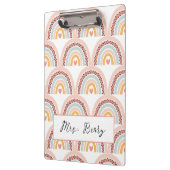 Porte-bloc Modern Rainbow Teacher Ajouter Votre Nom (Gauche)