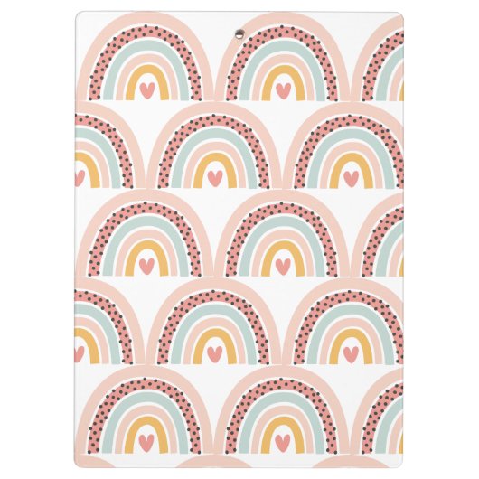 Porte-bloc Modern Rainbow Teacher Ajouter Votre Nom (Dos)