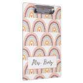 Porte-bloc Modern Rainbow Teacher Ajouter Votre Nom (Swatch)