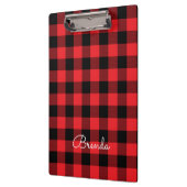 Porte-bloc Modern Red and Black Buffalo Check (Gauche)