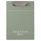Porte-bloc Modern Sage Green Business Office Name Custom   (Devant)