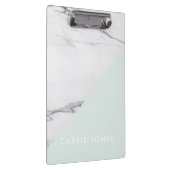 Porte-bloc Moderne Aqua Marbre blanc Business Élégant minimal (Swatch)