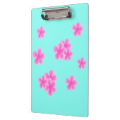 Porte-bloc Moderne aquarelle fleurs roses botaniques (Gauche)