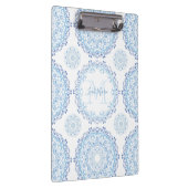 Porte-bloc Moderne Bleu tendance chic Mandala Monogramme (Swatch)