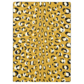 Porte-bloc Moderne chic imprimé guépard doré à monogramme (Dos)