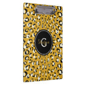 Porte-bloc Moderne chic imprimé guépard doré à monogramme (Swatch)