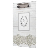 Porte-bloc Moderne Design Monogramme Bois Vintage (Gauche)