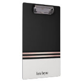 Porte-bloc Moderne Elégant Faux Rose Gold Foil Stripes (Swatch)
