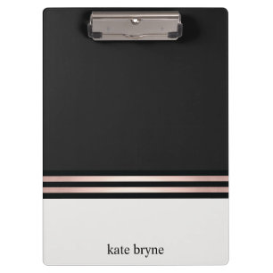 Porte-bloc Moderne Elégant Faux Rose Gold Foil Stripes