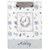 Porte-bloc Moderne élégant Monogramme Motif Ashley (Devant)