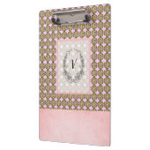 Porte-bloc Moderne élégant Monogramme Rustique Motif (Gauche)