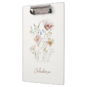 Porte-bloc Moderne Fleur Douce Nom Personnalisé (Gauche)