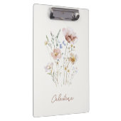 Porte-bloc Moderne Fleur Douce Nom Personnalisé (Swatch)