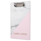 Porte-bloc Moderne Marbre blanc rose Élégant (Gauche)