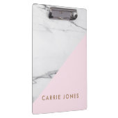 Porte-bloc Moderne Marbre blanc rose Élégant (Swatch)