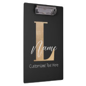 Porte-bloc Moderne Monogramme Initiale L & Nom Personnalisé (Swatch)