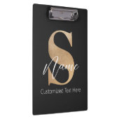Porte-bloc Moderne Monogramme Initiale S & Nom Personnalisé (Swatch)
