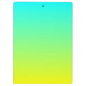 Porte-bloc moderne ombre citron jaune citron vert turquoise (Dos)