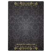 Porte-bloc Moderne professionnel métal Floral or noir (Dos)