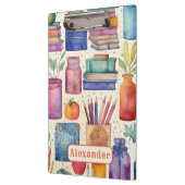 Porte-bloc Moderne Retour à l'école Fournitures Nom du Motif (Gauche)