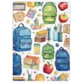 Porte-bloc Moderne Retour à l'école Fournitures Nom du Motif (Dos)