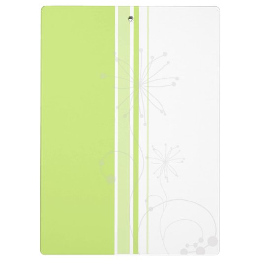 Porte-bloc Moderne simple Fleur vert Votre nom (Dos)