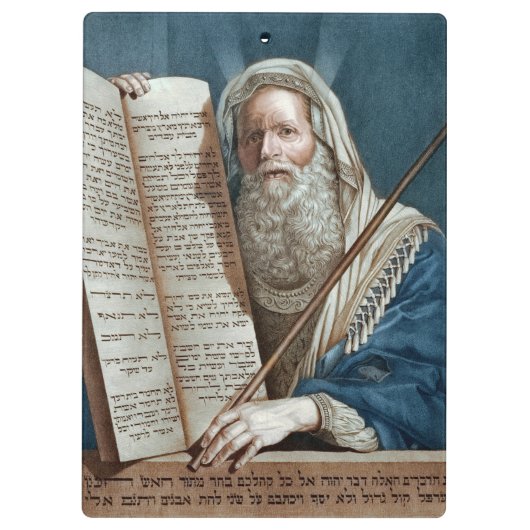 Porte-bloc Moïse et les dix commandements (Dos)