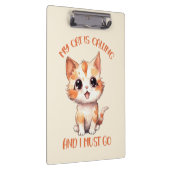 Porte-bloc Mon Chat Appelle Un Chat Orange Cute (Swatch)