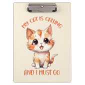 Porte-bloc Mon Chat Appelle Un Chat Orange Cute (Devant)