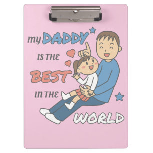 Porte-bloc Mon Papa Est La Meilleure Fête des pères Mignonne