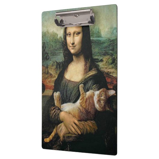 Porte-bloc Mona Lisa tenant son chat Leonardo da Vinci (Gauche)