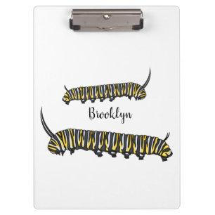 Porte-bloc Monarch caterpillar cartoon illustration