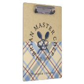 Porte-bloc Monogram classic farmhouse style kraft paper Plaid (Swatch)