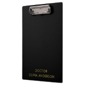 Porte-bloc Monogram Gold Black Minimalist Modern (Gauche)