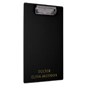 Porte-bloc Monogram Gold Black Minimalist Modern (Swatch)