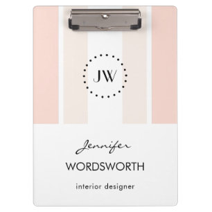 Porte-bloc Monogram Professional Elegant Pastel Porte - bloc