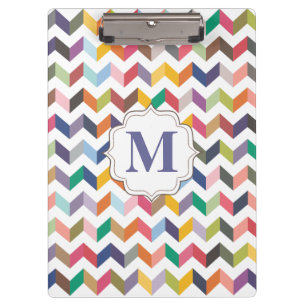 Porte-bloc Monogram Teachers Clip board Chevron Motif