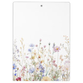 Porte-bloc Monogram Watercolor Rustic Pretty Wildflower Field (Dos)